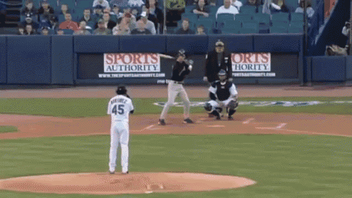 a baseball player with the number 45 on his back