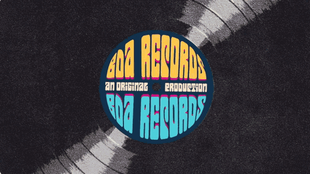 a colorful logo for boa records an original production company