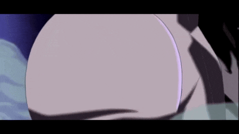 a close up of a person 's butt in a cartoon .