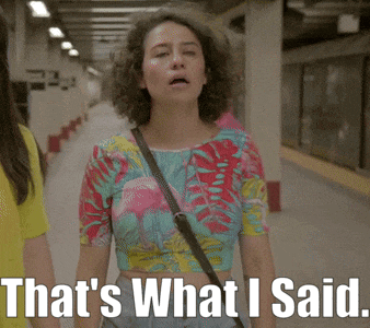 a woman says that 's what i said in a subway