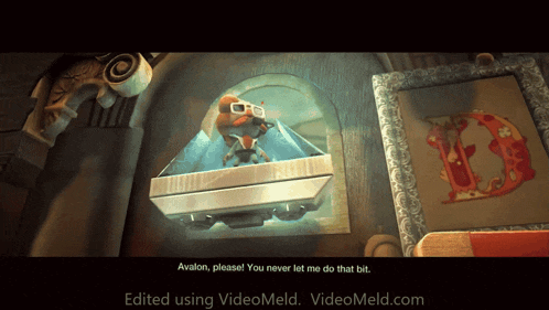 a video of a cartoon character says avalon please