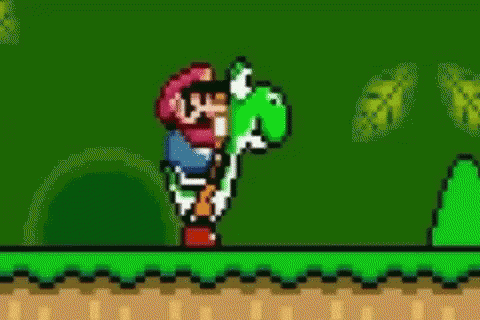 Mario Yoshi GIF - Mario Yoshi Shell GIFs