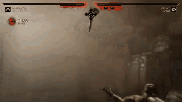 a screenshot of a video game that says smoking gun on the top