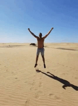 Jumping Desert GIF - Jumping Desert Excited GIFs