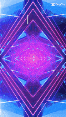 a purple and blue kaleidoscope with the capcut logo