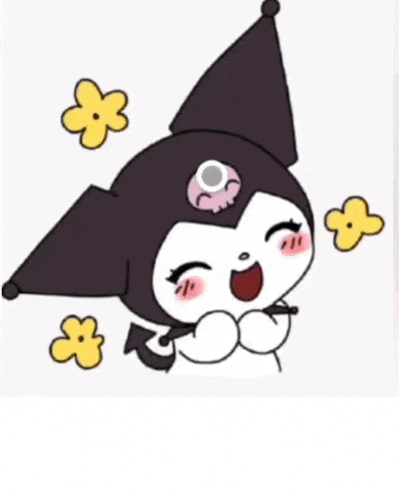 a cartoon drawing of a girl with a skull on her head and yellow flowers around her