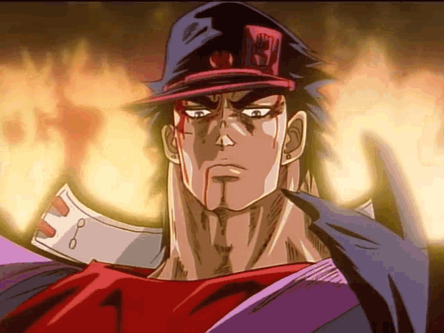 a close up of a cartoon character wearing a hat with the letter a on it