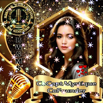 a picture of a woman with the name capt mystique cofounder on the bottom