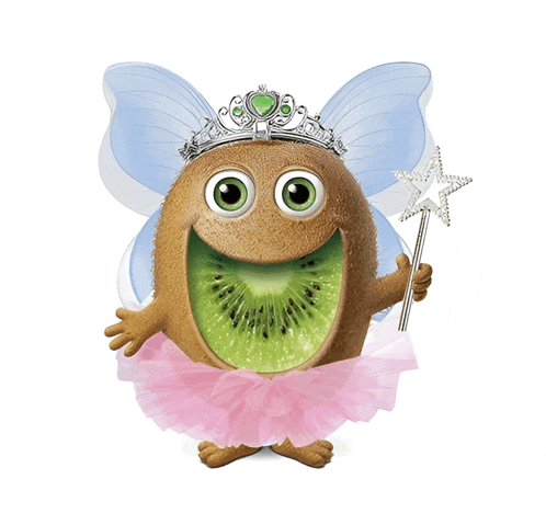 a kiwi fairy is wearing a tiara and tutu