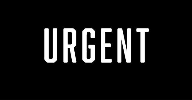 a black background with the word urgent in white letters