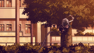 a cartoon of a person climbing a tree