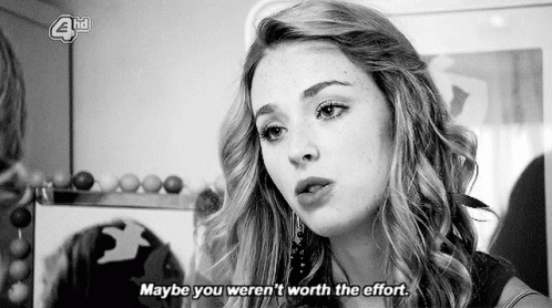 Skins Mini Mcguinness GIF - Skins Mini Mcguinness Maybe You Werent Worth The Effort GIFs