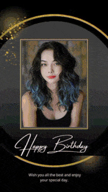 a birthday card with a picture of a woman and the words " wish you all the best and enjoy your special day "