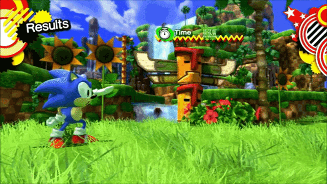 a sonic the hedgehog video game shows a time of 6 minutes and 43 seconds