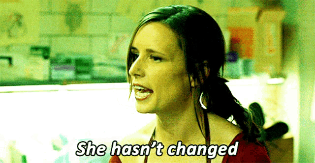a woman says she hasn 't changed in a blurred image