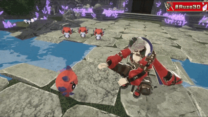 a video game character is playing a game called # ruze30
