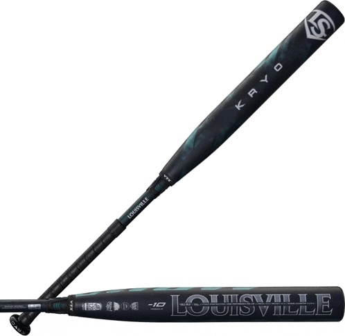 a louisville kryo baseball bat with a louisville logo on it