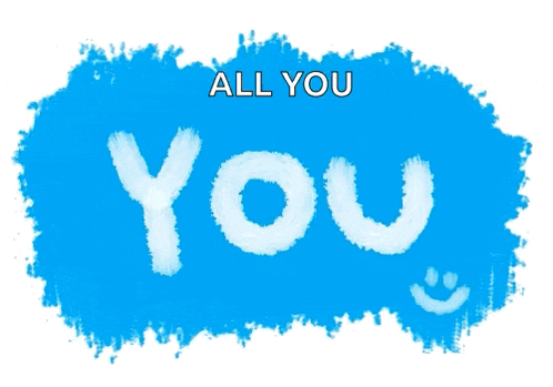 a blue sign that says all you behind with a heart