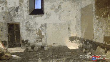 a room with a window and the words clideo.com on the bottom right
