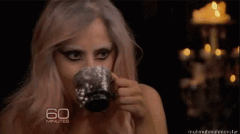 Spill The Tea Lady Gaga GIF - Spill The Tea Lady Gaga Sips Tea GIFs