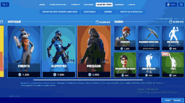a screenshot of a video game that says destaque on the top