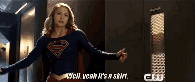 supergirl says well yeah it 's a skirt