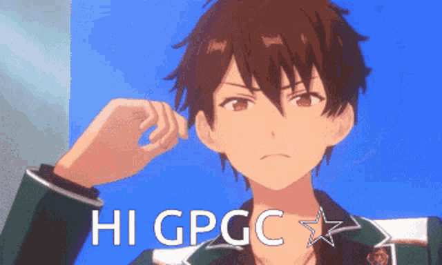 a cartoon character with the word hi gpgc on the bottom