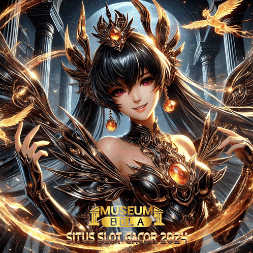a poster for museum bola situs slot gacor 2021 shows a woman with wings