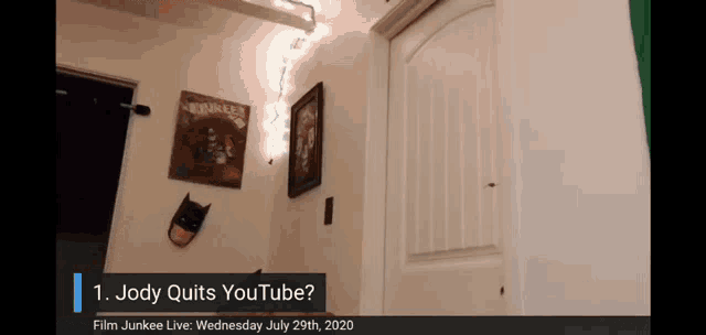 a screenshot of jody quits youtube on july 29th