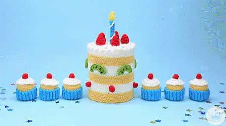 Happy Birthday Cupcakes GIF