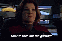 Captain Janeway Star Trek Voyager GIF - Captain Janeway Star Trek Voyager Time To Take Out The Garbage GIFs