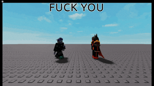 a screenshot of a video game with the words " fuck you "