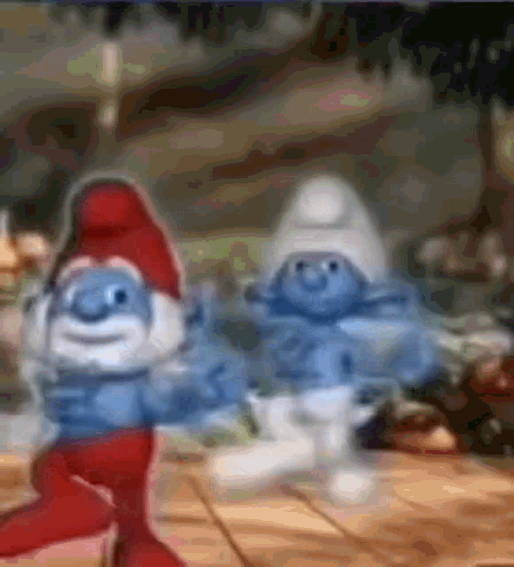 Smurfs Dancing Cutley Smurf GIF - Smurfs Dancing Cutley Smurf Papa Smurf GIFs