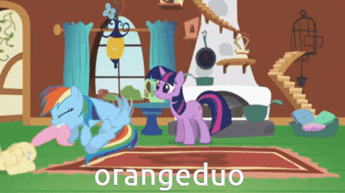 Orangeduo Fluttershy GIF - Orangeduo Fluttershy Rainbow Dash GIFs
