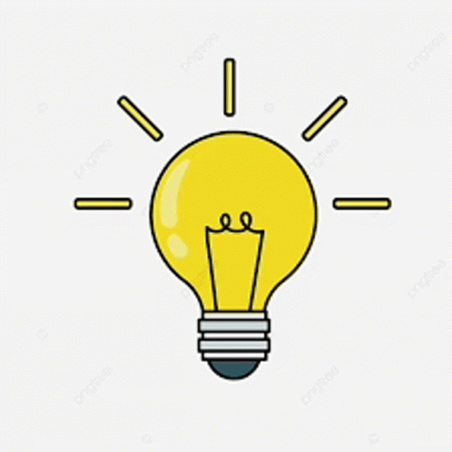 a yellow light bulb with rays coming out of it is on a white background .