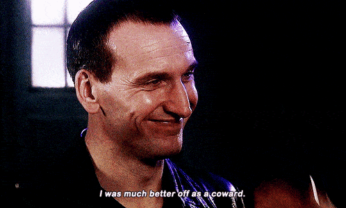 a man is smiling and says i was much better off as a coward