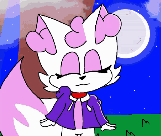 a drawing of a fox with pink hearts on its face
