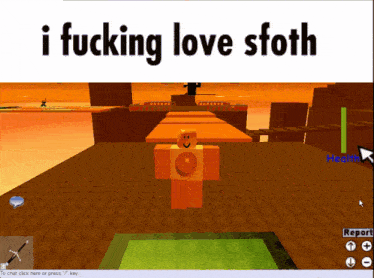 a screenshot of a video game with the words " i fucking love sfoth "