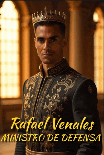 a man with a crown on his head is named rafael venale