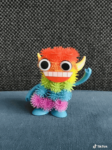 a colorful toy that says tiktok on the bottom right