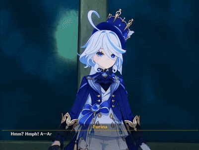 a video game character named furina is talking to another character