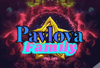 a pavlova family logo with a gold star in the middle