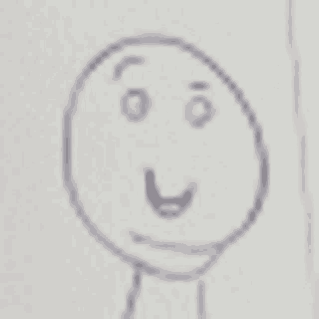 a drawing of a person 's face with a smiley face on it .