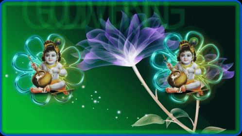 Jai Sh Krishna Floating GIF - Jai Sh Krishna Floating Good Morning GIFs