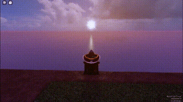 a candle is lit in front of a sunset over the ocean in a video game .