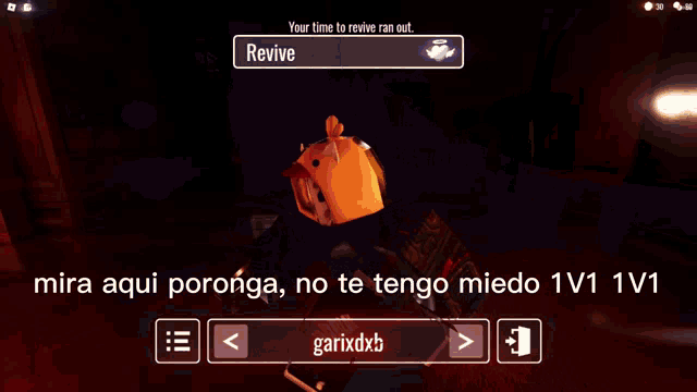 a screenshot of a video game that says " revive " at the top