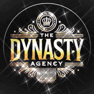 a logo for the dynasty agency with a crown in the center
