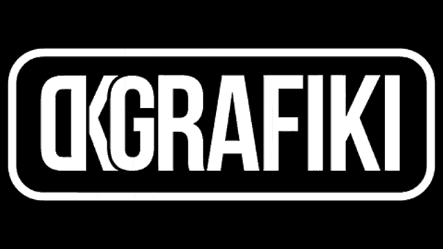 a black and white logo for a company called ografiki