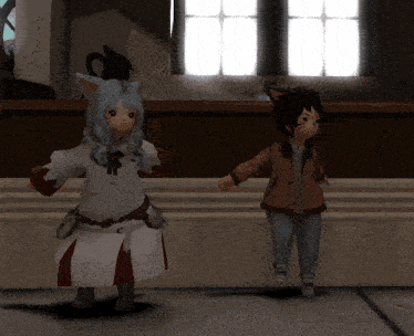 a boy and a girl are standing next to each other holding hands