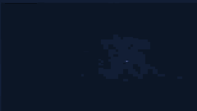a glowing blue object in the middle of a dark blue sky